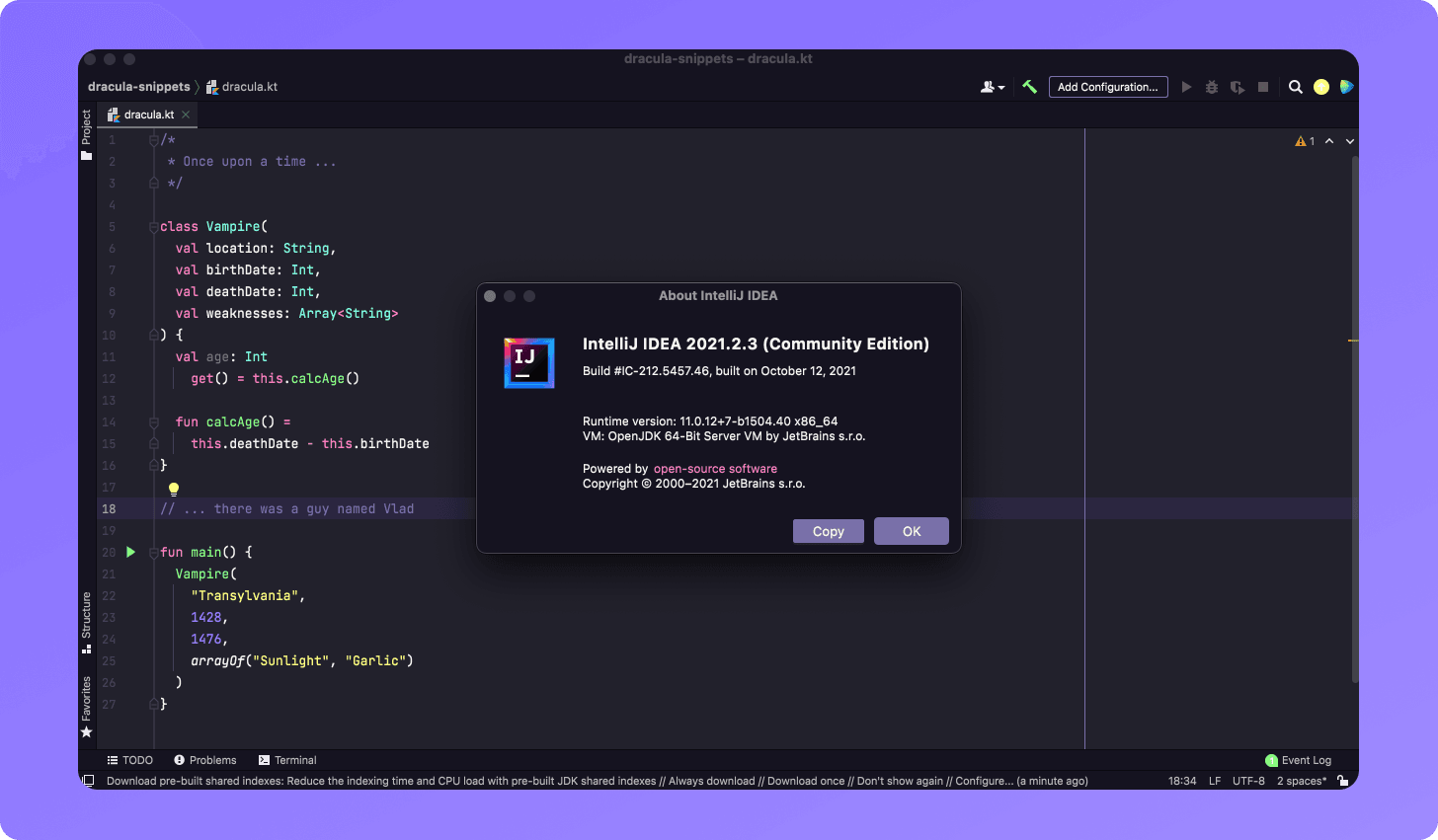 Dracula Pro support for JetBrains 2021.3