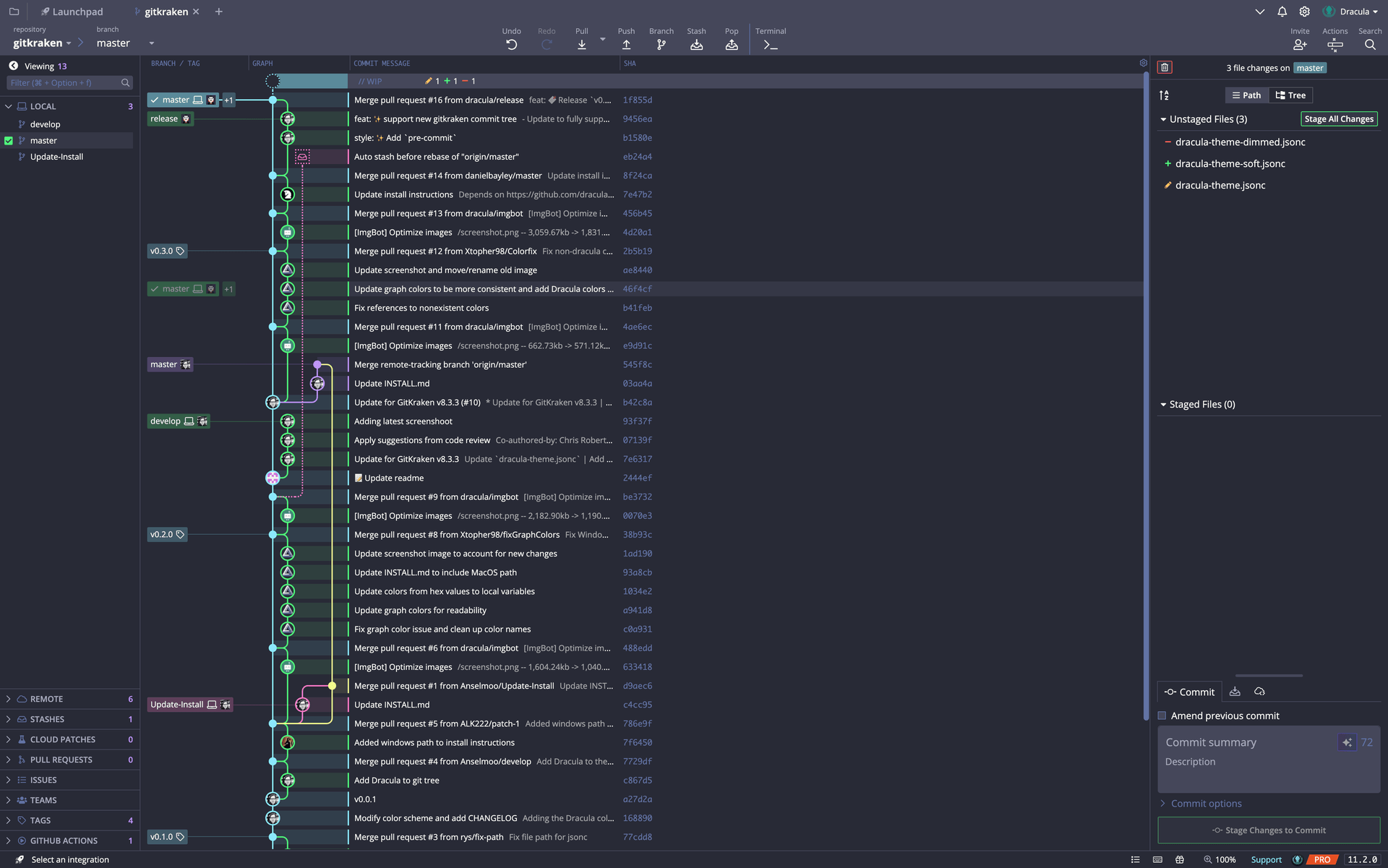 gitkraken - Theme Preview