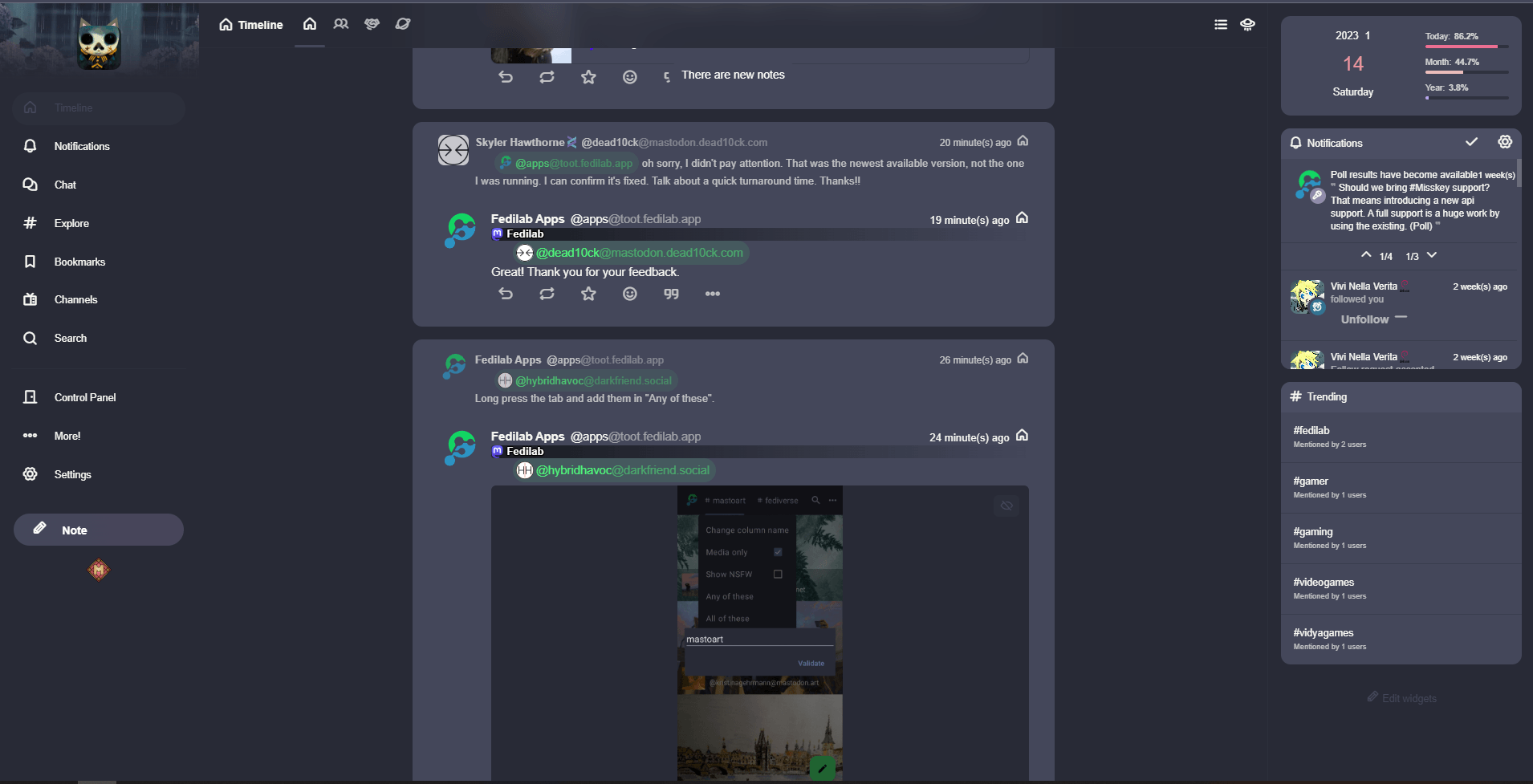 misskey - Theme Preview