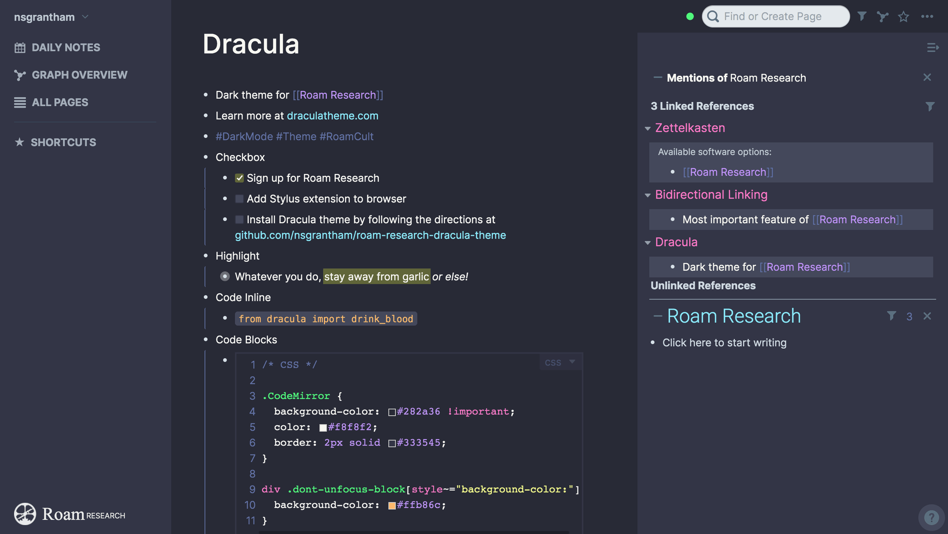 roam-research - Theme Preview