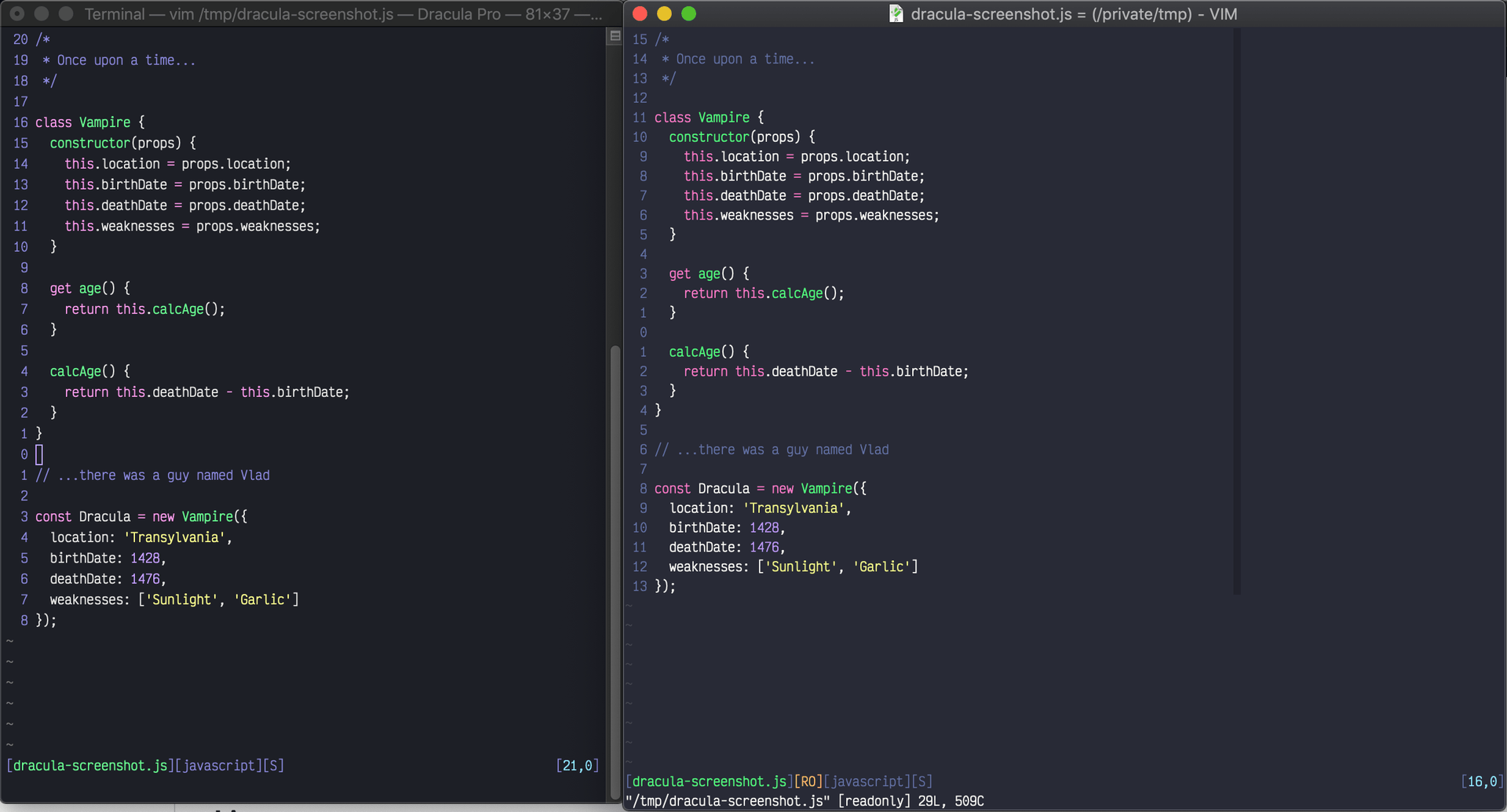 vim - Theme Preview